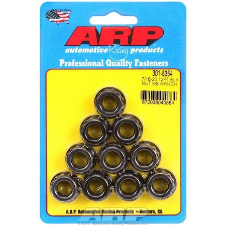 Arp 301-8354 0.43-20 in. 12 Point Nuts, 10PK ARP301-8354