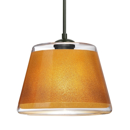 Besa Lighting Besa Pica 9 Pendant, Gold Sand, Black Finish, 1x 9W LED 1JT-PIC9GD-LED-BK
