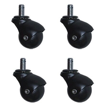 Service Caster 2 Inch Flat Black Hooded Grip Ring Ball Casters, 4PK SCC-GR01S20-POS-FB-716-4