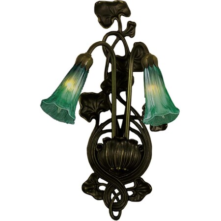 Meyda Tiffany 2 Lt Ly Sconce Grn 17092