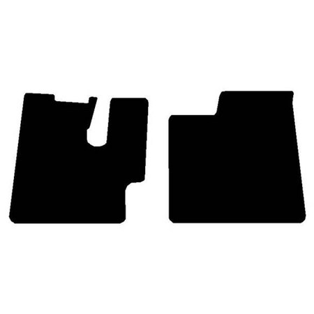 Replacement For Kenworth 800 Curved Glass Year 2019 Black 2 Pc Front Floor Mats