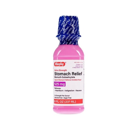 Rugby Laboratories Pink Bismuth Oral Suspension 525mg, 8oz Bottle 1408905