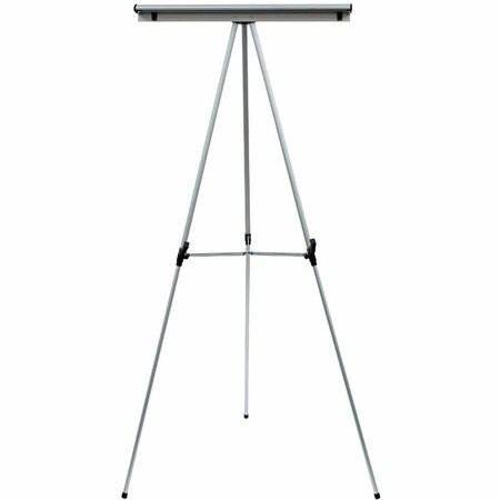 Bi-Silque TELESCOPING TRIPOD DISPLAY EASEL, ADJUSTS 35in TO 64in HIGH, METAL, SILVER FLX09102MV