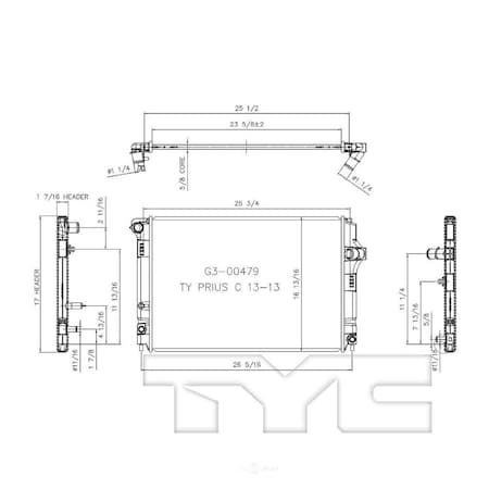 Tyc Radiator Assembly 13319