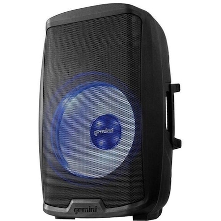 Gemini AS-2115BT-LT Portable Bluetooth Speaker System - 2000 W RMS - Black - 40 Hz to 20 kHz - USB AS-2115BT-LT