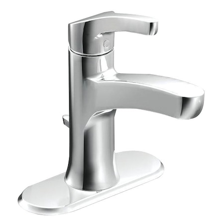 Moen Moen Danika WSL84733 Bathroom Faucet, 1-Faucet Handle, 7-3/8 in H Spout, Metal, Chrome WSL84733