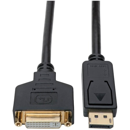 Tripp Lite DISPLAYPORT TO DVI CABLE ADAPTER - M/F, 1920 X 1200/1080P, GOLD-PLATED CONNECTOR P134-001-GC