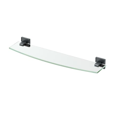 Gatco Mode Glass Vanity Shelf, Matte Black 5616MX