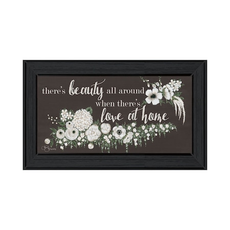 Homeroots Love At Home Black Framed Print Wall Art 529898