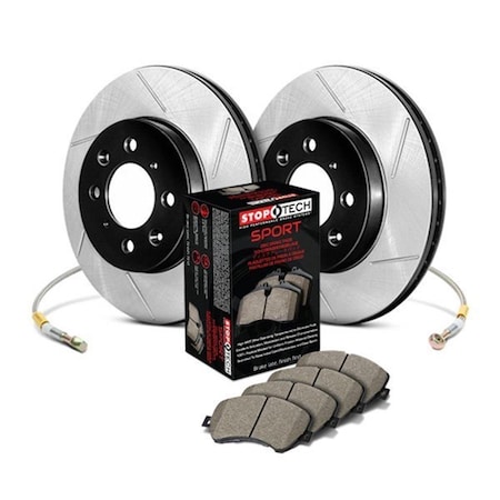 Stoptech Slotted Sport Axle Pack Front Brake Kit for 05-07 Impreza 977.47006F