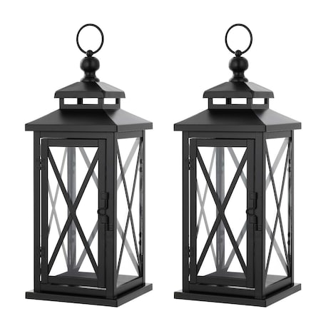 Safavieh Lirio Outdoor Lantern, Black PLT4065A-SET2