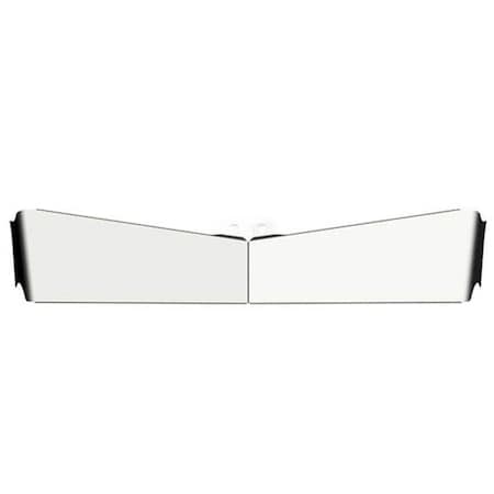 Replacement For Peterbilt 378 Year 2002 12In 304 Stainless Steel Paintable Forward Bowtie Visor