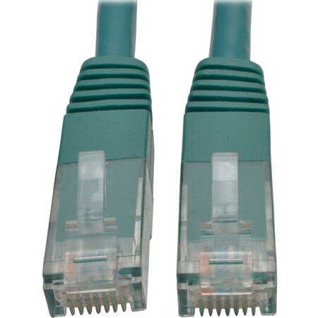 Eaton Tripp Lite Series Cat6 Gigabit Molded UTP Ethernet Cable RJ45 M/M, PoE, Green, 10 ft. 3.05 m N200-010-GN