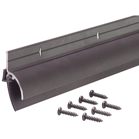 M-D Building Products Door Sweep, 36 in L, 1-7/8 in W, Aluminum Flange, Vinyl Insert 68734