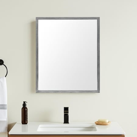 Homeroots 32" Gray Bathroom Vanity Mirror 607222