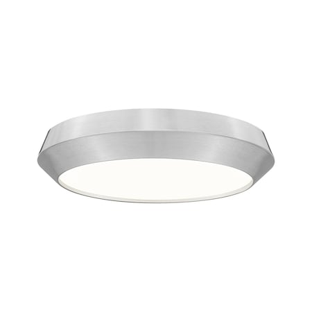 Z-Lite Quasars Brushed Nickel 1 Light Flush Mount 7701F16-BN-LED