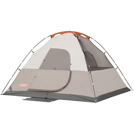 Coleman Sundome 5 Person Camping Tent - Gray/Orange 111245