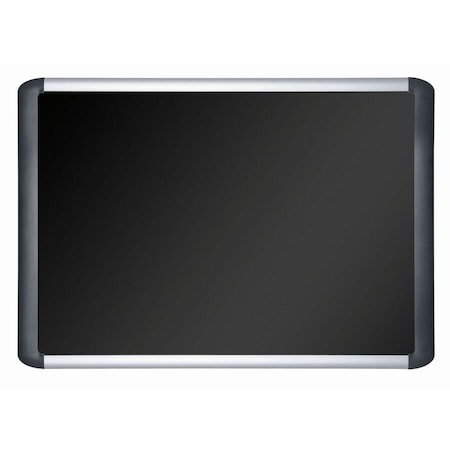 Bi-Silque MasterVisi, Black Fabric Bulletin Board, 24 X 36, Silver/black MVI030301