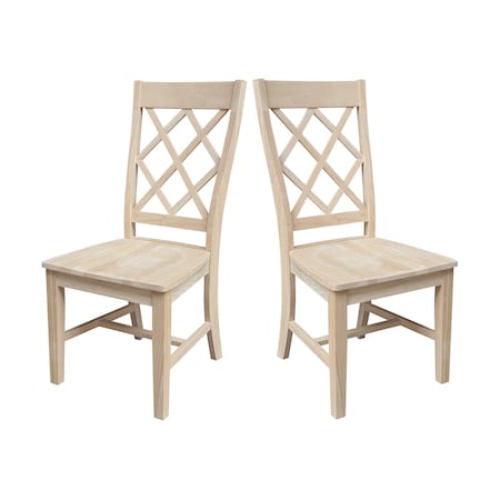 Whitewood Industries Set of Two Solid Wood Dining Chairs, Unfinished CI-90P