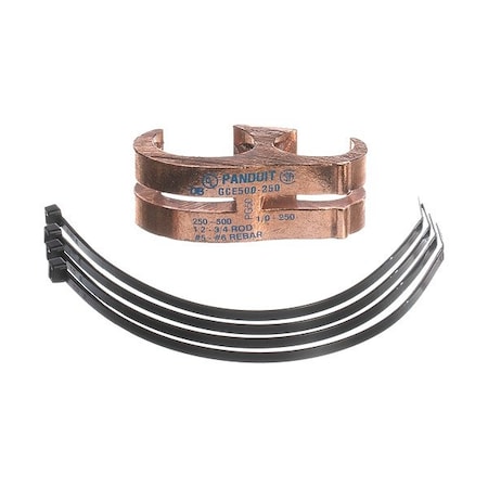 Panduit Grounding Connector, Copper, 1 in. L GCE500-1/0-X