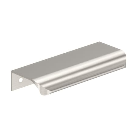 Amerock Streamline Tab 4 inch (102mm) Length Satin Nickel Cabinet Edge Pull, 25PK 25VMP37202G10