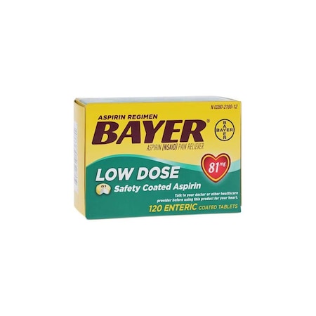 Bayer Lo Dose Aspir", 81mg, 120PK 12843053637