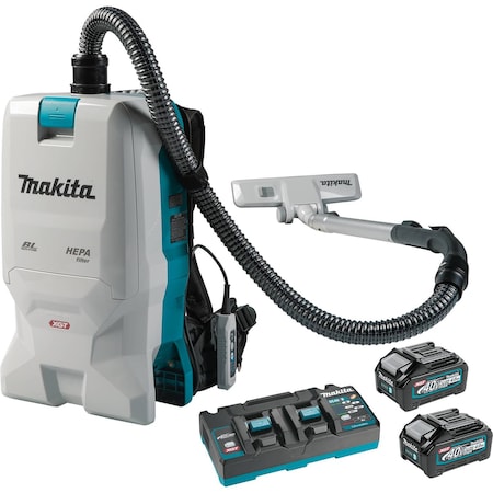 Makita Backpack Vacuum, 20 3/4 in H, 16.9 lb GCV08PM