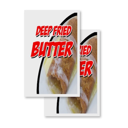 Signmission Deep Fried Butter, Vinyl Decals Only 24 Inch x 36 Inch, Vinyl Decal, 2PK DSB-2436-2PACK-Deep Fried Butter