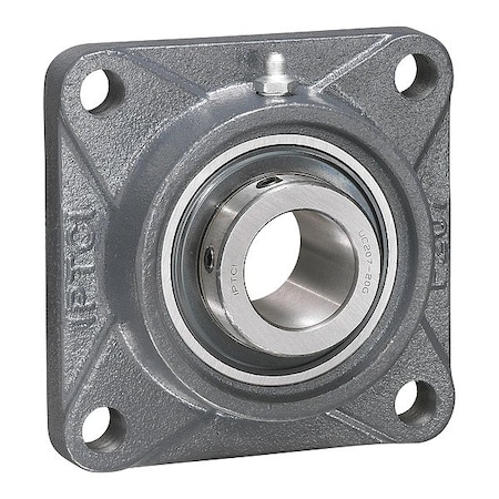 Iptci 4 Holes, Flange Bracket Housing, Flange Mount Bearing, Radial Ball, 1 in Dia, Cast Iron, Set Screw HUCF205-16