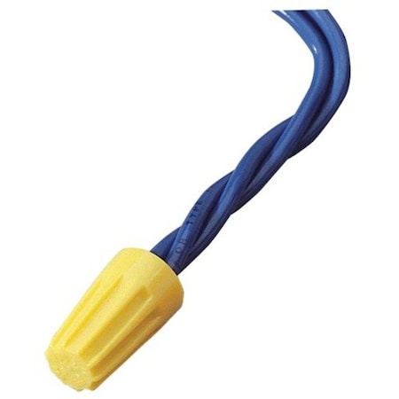 Ideal Twist-On Wire Connector, 12 AWG Max, Yellow, Thermoplastic Polyester Insulation, 600 V, 175 PK 30-074J