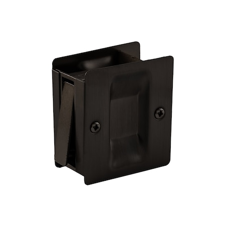 Geo 1-3/4" x 2-1/4" Passage Sliding Door Lock Matte Black Finish GBH-SDPS-MB