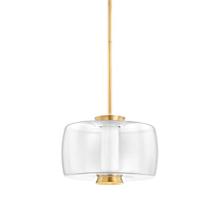 Hudson Valley Lighting Beau 1 Light Pendant 15 In. Aged Brass 2815-AGB