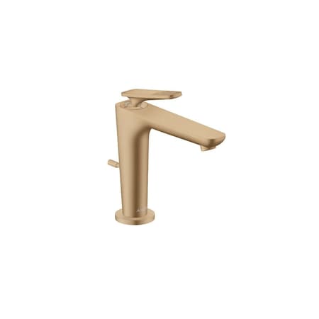 Axor Citterio C Single-Hole Faucet 125 CoolStart with Pop-Up Drain-Cubic Cut, 1.2 GPM in Brushed Bronze 49031141
