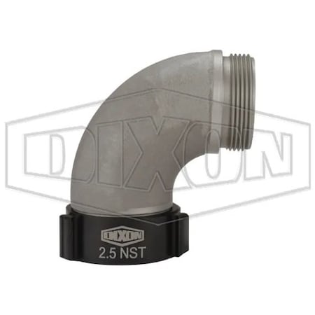 Dixon The Right Connection Angle And Suction Elbow, 2-1/2 in, MNST x FNST, Aluminum, Domestic N5490-25F25F