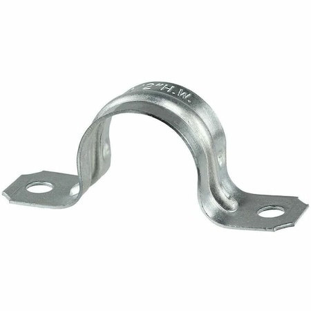 Dottie Two Hole Strap, Conduit; Pipe Use, 2-1/2 in, Steel, Zinc Plated HW407