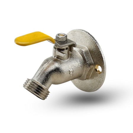 Everflow PEX B Inletx3/4" MHT Outlet Sillcock Hose Bibb with Oversized Flange 1/2" 1165PEX-NL