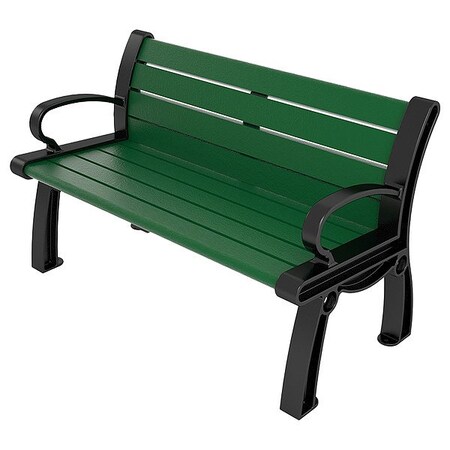 Ultrasite Heritage Outdoor Bench, 48 in L, Green PB 4GREBFHER