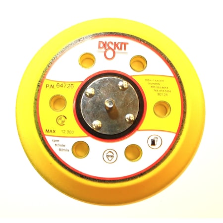 Diskit Gripit Abrasive Sanding Pad 64796: Soft, 6", Hook, 6 Hole, Slant Profile MADE IN USA 64796