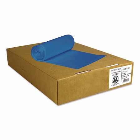 Heritage Eco Blend Max Can Liners, 23 gal, 0.8 mil, 28 in. x 45 in., Blue, 25 Bags/Roll, 10 Rolls/Carton, 250PK L5645TX ER1