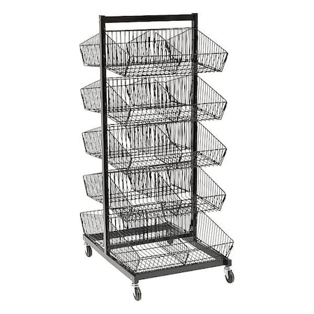 Specialty Store Services Floor Display, Blk, 59 1/2" H, 23 1/2" W 3731BK