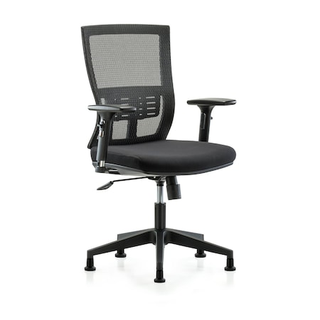 Blue Ridge Ergonomics Desk Chair Modern Mesh Chair, C1, 3D, Arms Glides, Adjustable Arms, 18-1/2" to 21-1/2" Height, Mesh BR-MOD-MDHCH-RG-C1-A2-RG