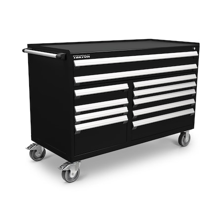 Tekton Rolling Tool Cabinet, 11 Drawer, Black, Steel, 60 in W x 27 in D x 41-1/2 in H OCL63102STM