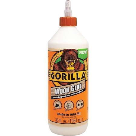 Gorilla Glue Instant Adhesive, Wood Glue Series, Clear, 24 hr Full Cure, 36 fl oz, Bottle 6206001