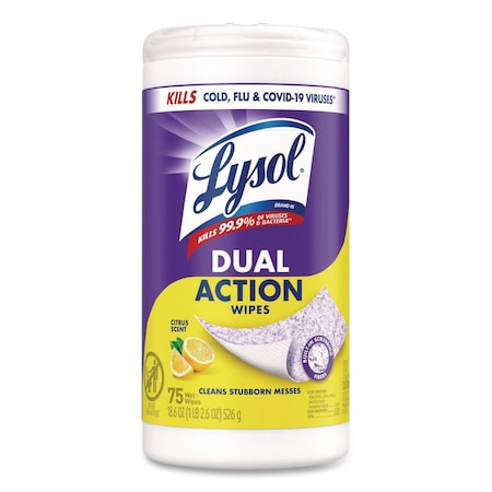 Lysol Disinfecting Wipes, Canister, Citrus, White/Purple 19200-81700