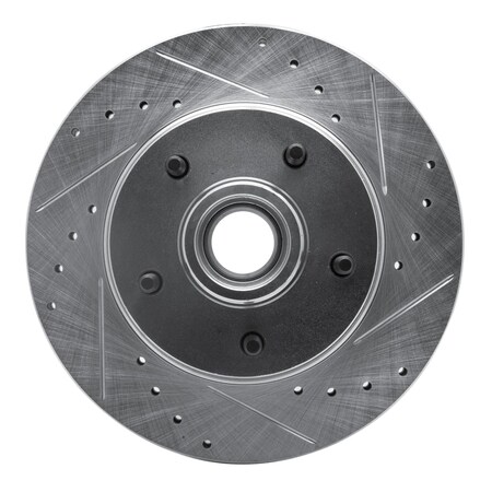 Dynamic Friction Co DFC Brake Rotor - Drilled and Slotted - Silver 631-47005R