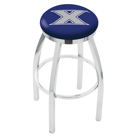 Holland Bar Stool Co 36" Chrome Xavier Swivel Bar Stool, Accent Ring L8C2C36Xavier