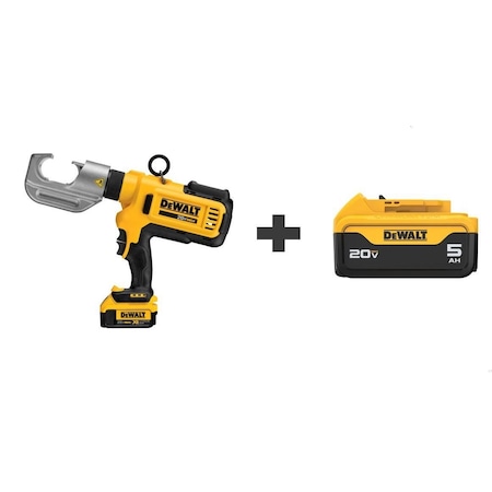 Dewalt Cable Crimper Kit 20V MAX, Pistol Handle DCE300M2/DCB205