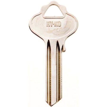 Hy-Ko Key Blank, Brass, Nickel, For: ILCO Cabinet, House Locks and Padlocks 11010IN35