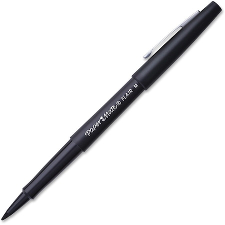 Paper Mate Papermate 1921070 Flair Felt Tip Marker Pen - Black Ink; Medium 1921070