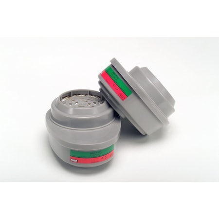 Msa Safety Combination Cartridge/Filter, Advantage, Bayonet, Green, GMD-P100, 2/Pkg 815365